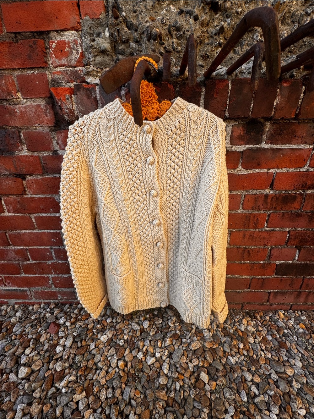 Classic Cable Knit Women's Sweater Cardigan - Cream